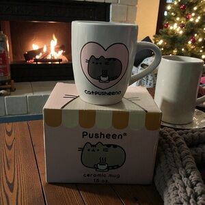 Pusheen Gray and Pink Ceramic Mug